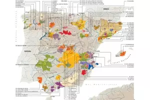 Actualizado el Mapa de Vinos de las Denominaciones de Origen Españolas