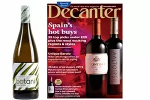 Moscatel seco Botani: único vino andaluz en la relación Decanter de mejores 25 vinos españoles por menos de 25 libras
