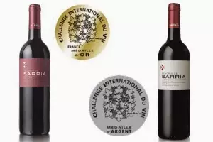 Medallas de Oro y Plata para Sarría Crianza 2011 y Sarría Reserva 2009 en el Challenge International du Vin