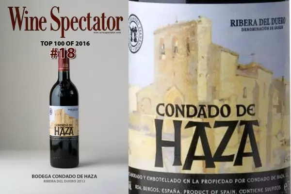 Condado de Haza, mejor vino de la DO Ribera del Duero entre los Top 100 de Wine Spectator