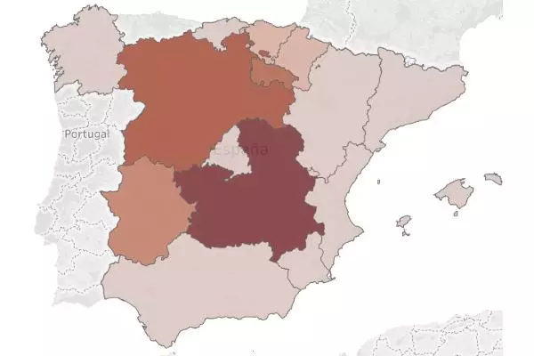 El mapa de los viñedos españoles por variedades