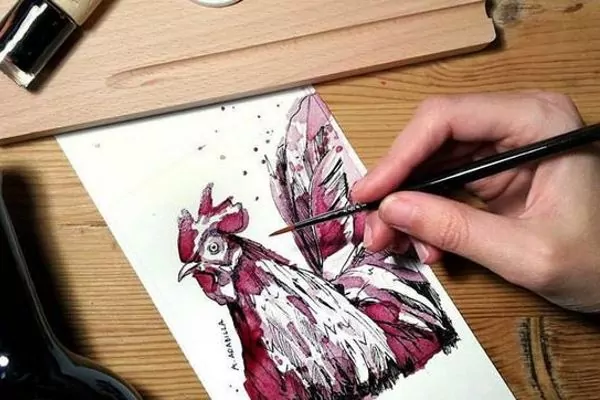 Cuando el vino se convierte en “tinta viva” para pintar