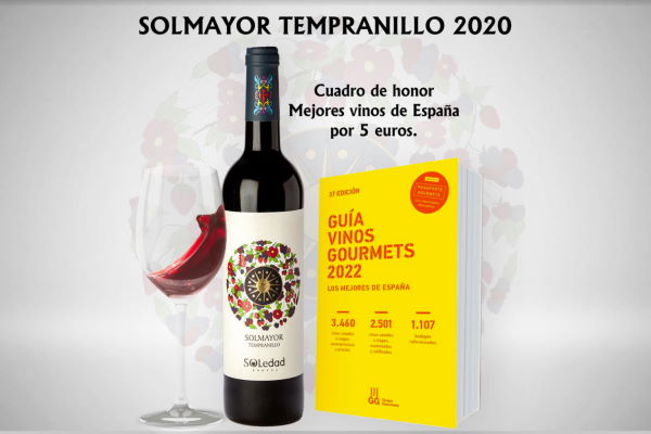 Solmayor Tempranillo 2020 entre los mejores vinos de España calidad-precio